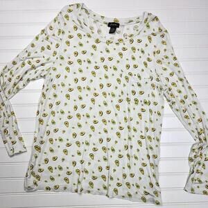 Justify Women's Long Sleeve Top with Avocado Print